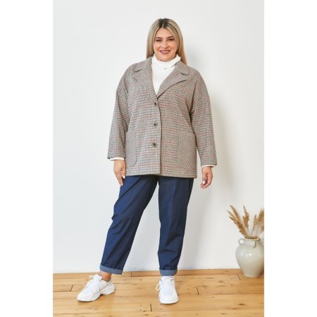 Women's jacket, size 62, gray-brown color-2