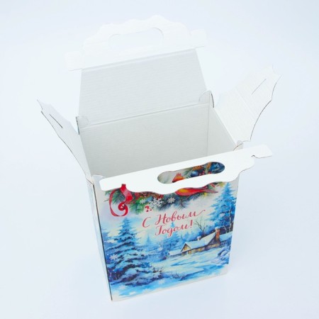 New Year. Gift box New Year's corporate party "Dream" with animation 20.3 x 12.3 x 41 cm.-3