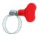 Chervyki clamp with the "lamb" Zein, through the surplus, a diameter of 13-23 mm, galvanized