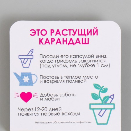 Growing Mini gift pencils with love "Silver acacia"-2