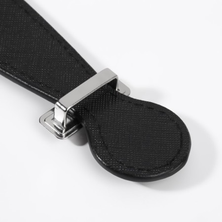Handle for a bag, 2 fasteners for a puncture, 22 × 3 × 0.4 cm, black/silver color-3