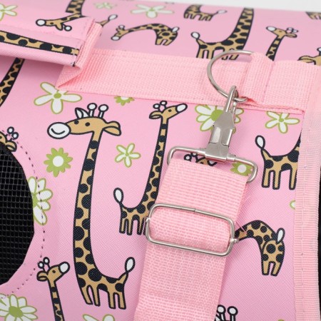 Bag - Animal Carriage "Giraffes", pink, size m, 40 x 21 x 27 cm-4