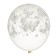 Latex ball 14 "Butterflies", set 25 pcs., Transparent