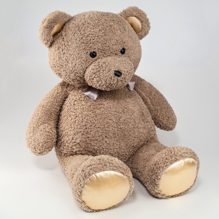 Soft toy »Bear», 90 cm, with a bow, brown color-1