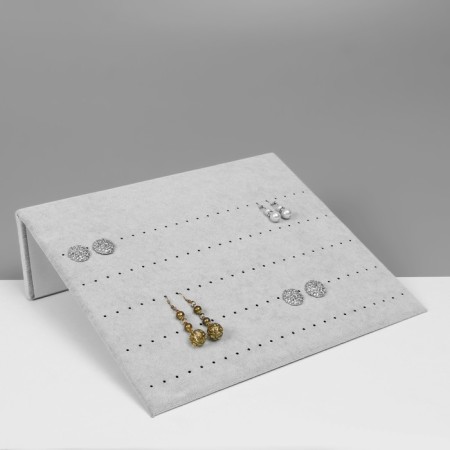 Earrings stand 60 pairs, 5 rows, 33*10*30 cm, gray color-1