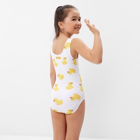 Baby swimsuit KAFTAN "Ducks", height 110-116 cm, white-3