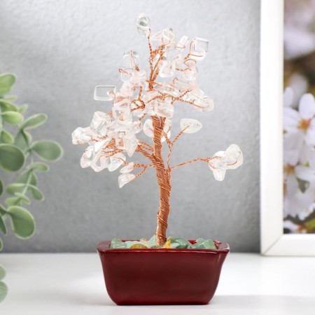 Bonsai souvenir 60 stones "Cash tree with crystals" 13x7x5 cm-2