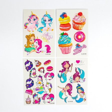 Set of children's tattoos Translations, 4 sheets-1