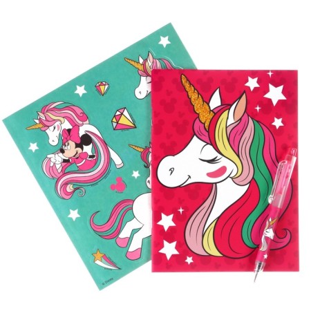 Chancellery "Unicorn", notebook A6, pen, stickers, Minnie Mouse-3