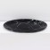 Set of table "marble", 7 objects: plate d = 30 cm - 1 pc, d = 21.5 cm - 6 pcs, black color is black