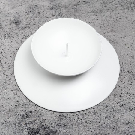 Gadal N "Gadal N" metal per 1 candle, 7.3x3 cm, white-2