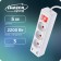 Extension cord Luazon Lighting, 3 sockets, 5 m, 10 A, 2200 W, 2x0.75 mm2, 2xUSB, with excavation, b