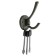 Furniture hook CAPPIO SIMPLE, two -rOP, graphite color, 4 pcs.