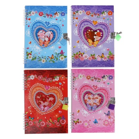 Notebook Gift Book on the lock, A5, 50 sheets, line, "Flowerers", mix