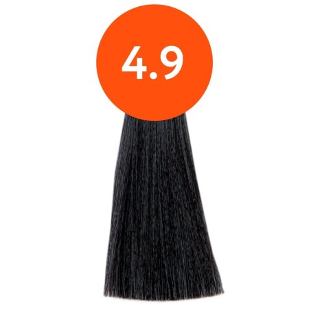 Cream-color hair Permanent Ollin Professional N-Joy, tone 4/9, green brown-haired, 100 ml-1