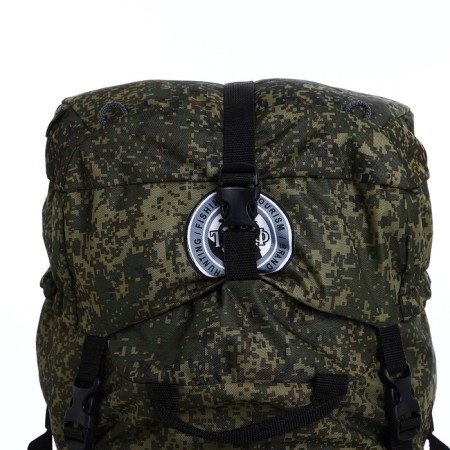 Tourist backpack, TAIF, 90 l, department on the lace, 2 outer pockets, green color-4