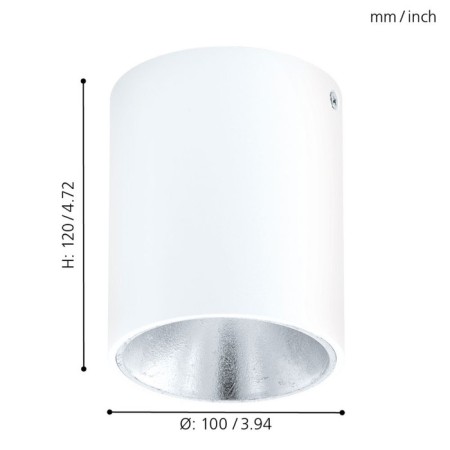 Lamp Polasso 1x3.3W LED white 10x10x12cm-1