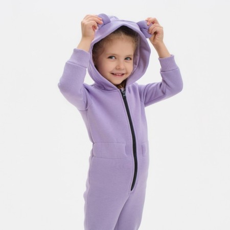 Комбинезон детский с начёсом KAFTAN "Basic line" р.26 (80-86), лиловый-3