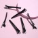 Hair clips, set - 6 pcs, 10 cm, black color
