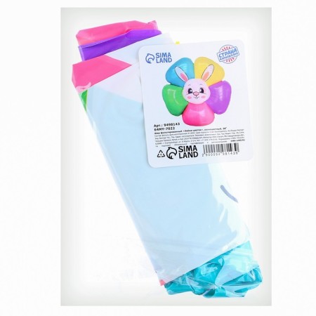 Polymer ball 38 "Bunny-flowering", multi-colored-1