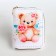 Children's wallet with lightning, white color
