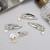 Invisibility for hair "Ophelia" (set 4 pcs) Heart of a star, 4.5 cm, silver