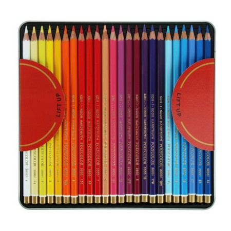 Family pencils Polycolor 3826, 48 colors, soft, in a metal pencil case-1