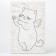 Picture on numbers for children on a canvas with a subframe "Happy cat", 20 x 30 cm