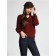 Women's Pulover from the Italian yarn CONTE Elegant, Size S, Burgundy color