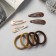 Hair Set "Mira" (4 Invisibility-5 cm, 8 elastic bands-3.5 cm) Coffee