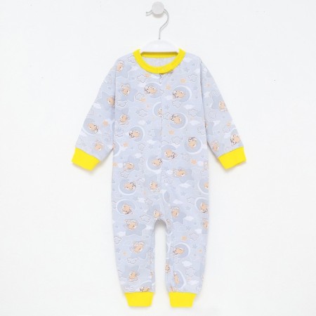 Combineson children, gray/bears, cuffs mix, height 68 cm-6