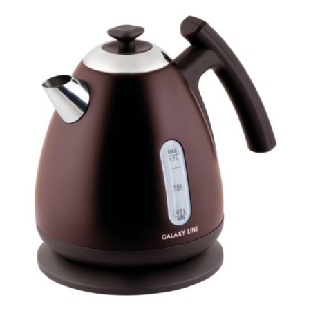 Electric kettle Galaxy Line GL 0343, stainless steel, 1.7 l, 2200 watts, brown