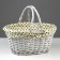 Wicker basket, 35x27x17 cm, vine, fabric