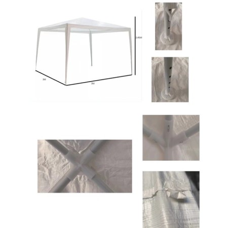 Sadovy tent 3*3m white, open-1