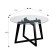 Gouring Rill table 445, 700x700x440, wenge/glass Transparent circle