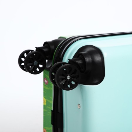 Small 18 suitcase, lightning department, 4 wheels, turquoise color-6