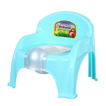 Pot children's “duckling” with a lid, light turquoise / white 310x295x280mm-1