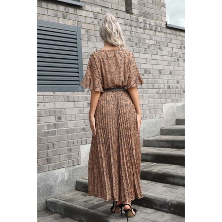 Female dress, size 50, beige color-8