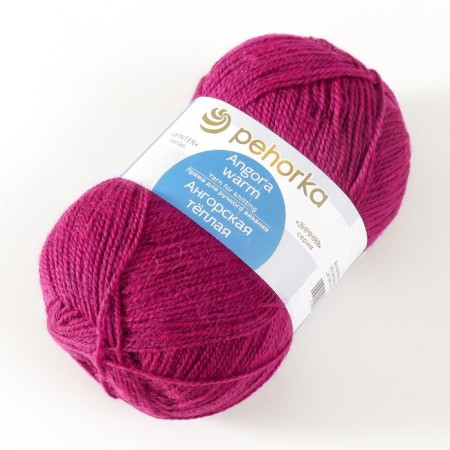 Angora warm yarn 40% wool, 60% acrylic 480m/100g (40 cyclamen)-1