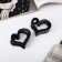 Hair crab "Heart" mix, 6.5 cm, black