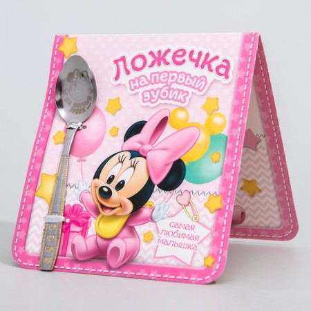 Baby spoon, 2.3 x 11 cm "for the first teeth", Minnie Mouse-4