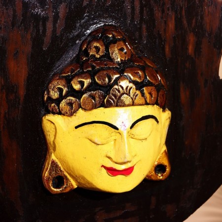 Souvenir "Head of Buddha" Albezia 65 cm-4