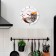 Wall clock, series: kitchen, "coffee", d-29 cm, white rim