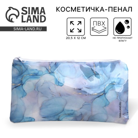 Косметичка PVC на молнии «Мрамор»