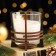 Aromatic candle in a glass on the stand "Dragon", 9.5x9.5x10 cm