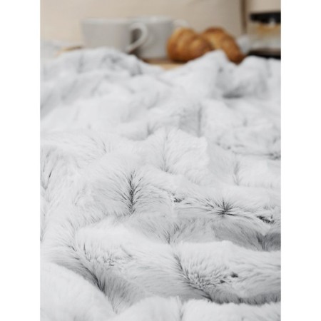 Buenas noches blanket, size 220x240 cm, gray color-6