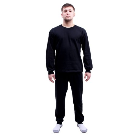 Thermal underwear is male, cotton with the basis, size 56, black color