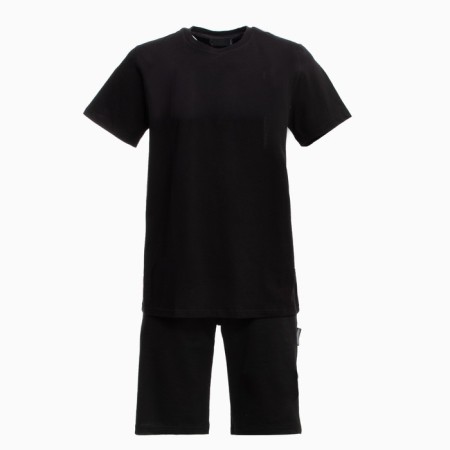 Male suit (T -shirt/shorts), black color/print mix, size m-7