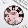 A set of magnetic bookmarks 8 pcs on a round substrate "Kotik"