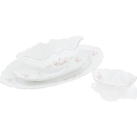 Dining set 6/24 Bernadotte, decor “Pale roses, platinum layout”, 24 items-4